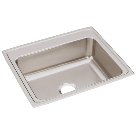 Elkay Lustertone Ss 25 X 21.2 X 7.8 Single Bowl Drop-In Sink With Quick-Clip LRQ25210